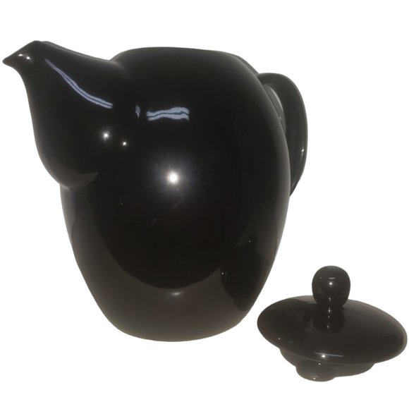 Black Ceramic Beverage Pitcher Coffee, Tea, Water etc - Picture 3 of 5